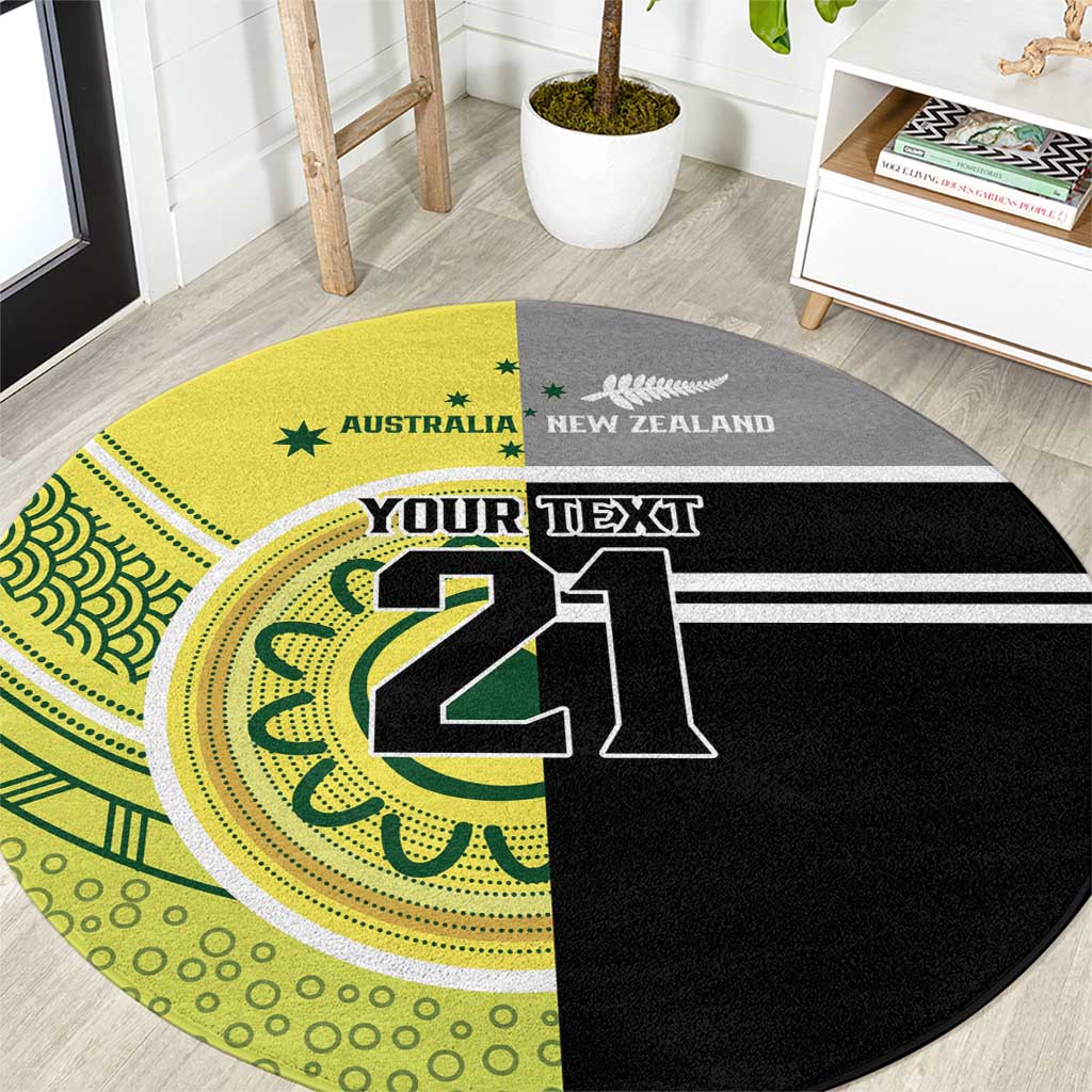 Custom Cricket AUNZ Spirit Round Carpet Aussie New Zealand Retro Edition - Polynesian Pride