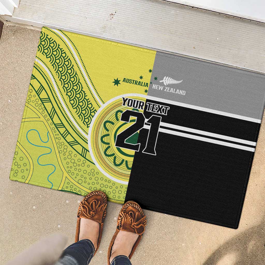Custom Cricket AUNZ Spirit Rubber Doormat Aussie New Zealand Retro Edition - Polynesian Pride