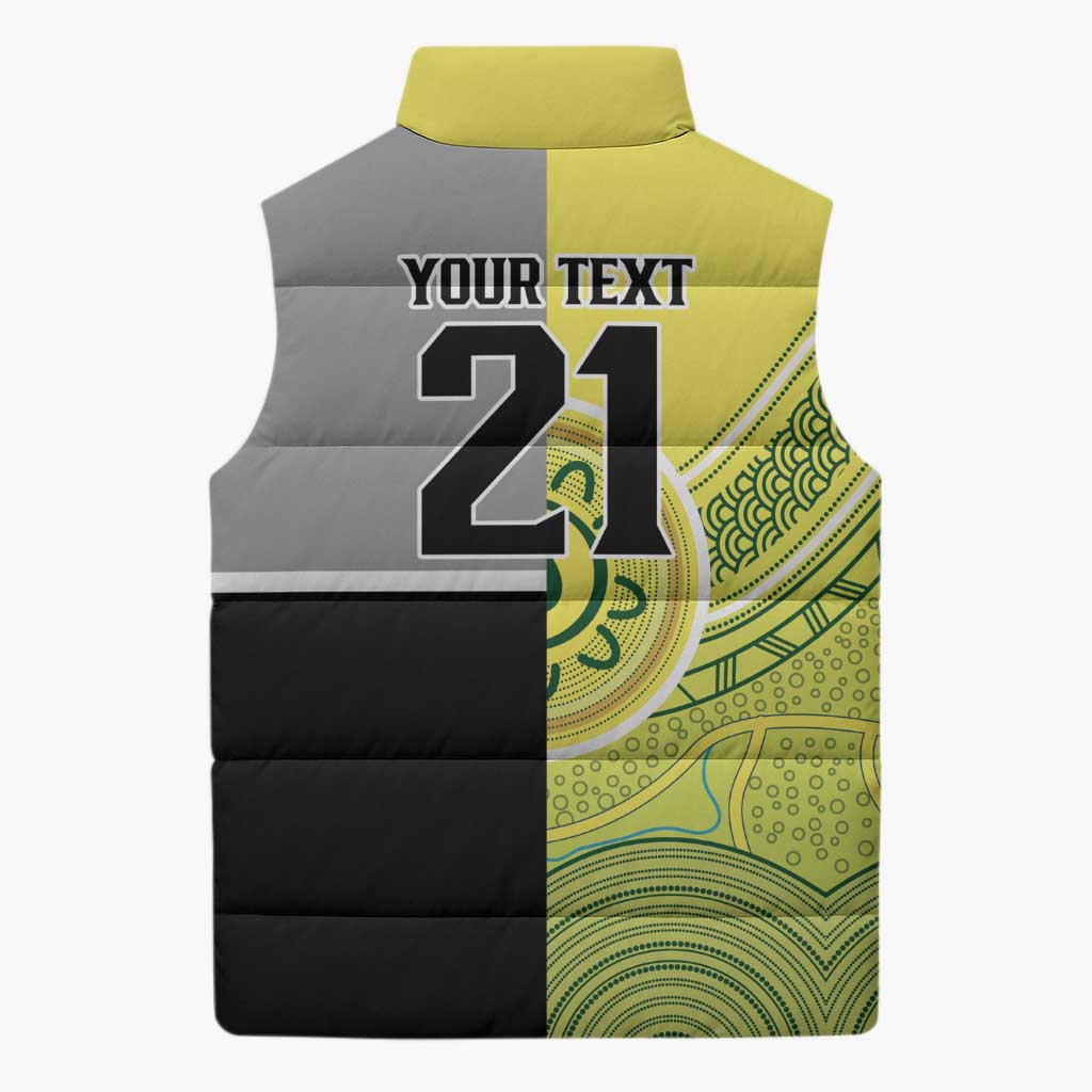 Custom Cricket AUNZ Spirit Sleeveless Puffer Jacket Aussie New Zealand Retro Edition - Polynesian Pride
