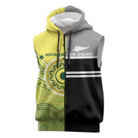 Custom Cricket AUNZ Spirit Sleeveless Zip Hoodie Aussie New Zealand Retro Edition - Polynesian Pride