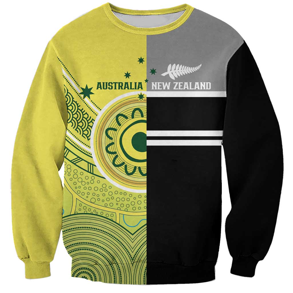 Custom Cricket AUNZ Spirit Sweatshirt Aussie New Zealand Retro Edition - Polynesian Pride