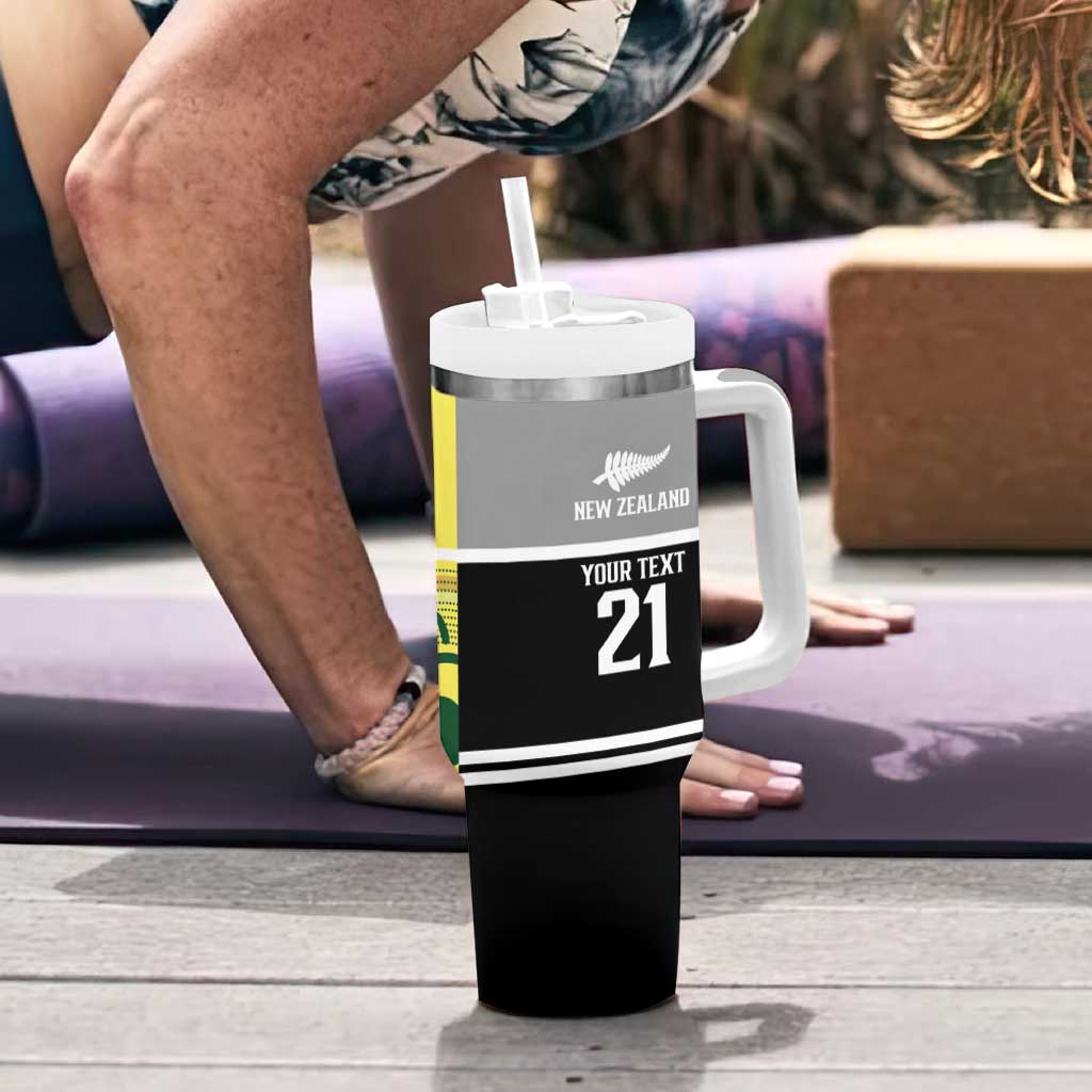 Custom Cricket AUNZ Spirit Tumbler With Handle Aussie New Zealand Retro Edition - Polynesian Pride