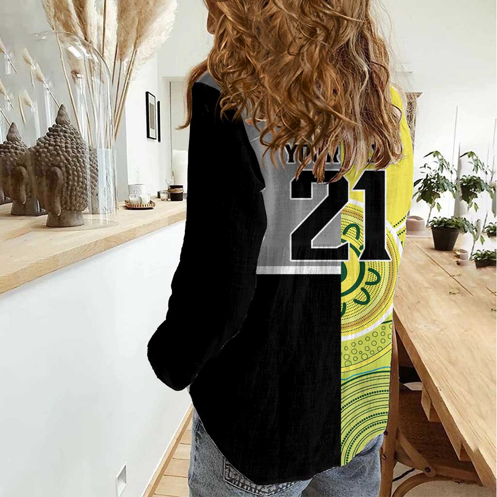Custom Cricket AUNZ Spirit Women Casual Shirt Aussie New Zealand Retro Edition - Polynesian Pride