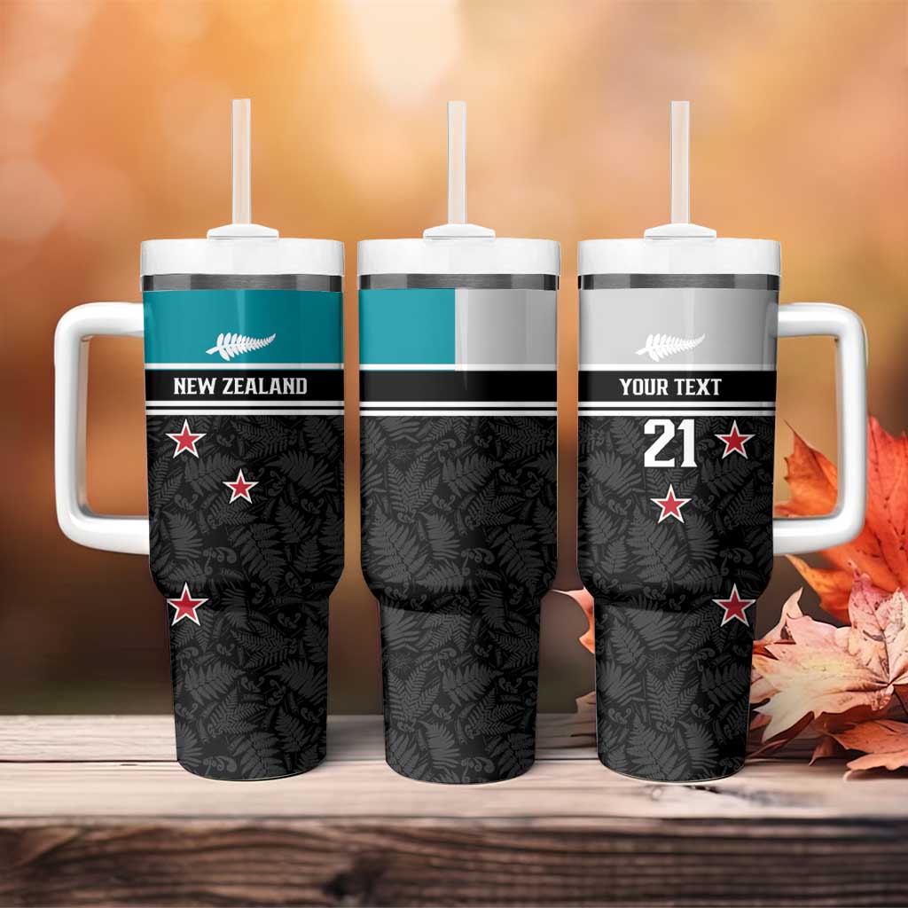 Custom NZ Cricket Pride Tumbler With Handle Silver Fern Fan Supporter Apparel LT9 - Polynesian Pride
