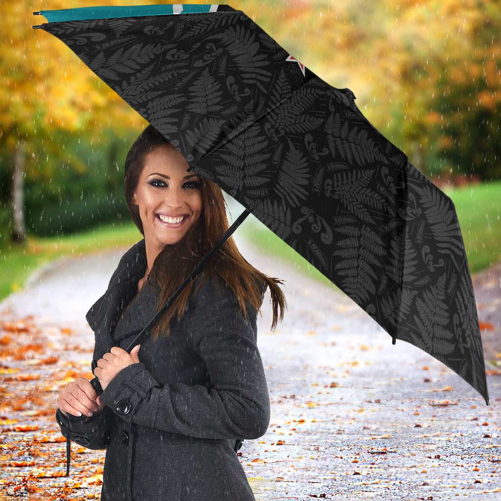 Custom NZ Cricket Pride Umbrella Silver Fern Fan Supporter Apparel - Polynesian Pride
