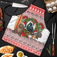New Zealand Animal Christmas Apron Maori Inspired Kowhaiwhai Patterns LT9 Red - Polynesian Pride