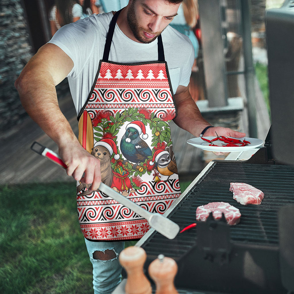 New Zealand Animal Christmas Apron Maori Inspired Kowhaiwhai Patterns LT9 - Polynesian Pride