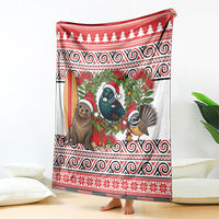 New Zealand Animal Christmas Blanket Maori Inspired Kowhaiwhai Patterns LT9 - Polynesian Pride