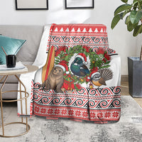 New Zealand Animal Christmas Blanket Maori Inspired Kowhaiwhai Patterns LT9 - Polynesian Pride