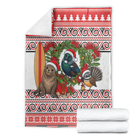 New Zealand Animal Christmas Blanket Maori Inspired Kowhaiwhai Patterns LT9 - Polynesian Pride