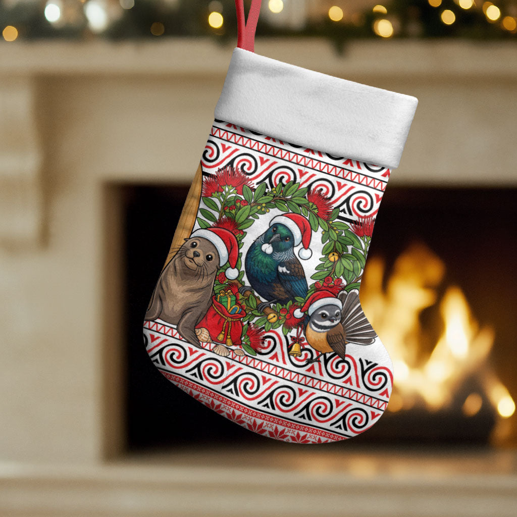 New Zealand Animal Christmas Stocking Maori Inspired Kowhaiwhai Patterns