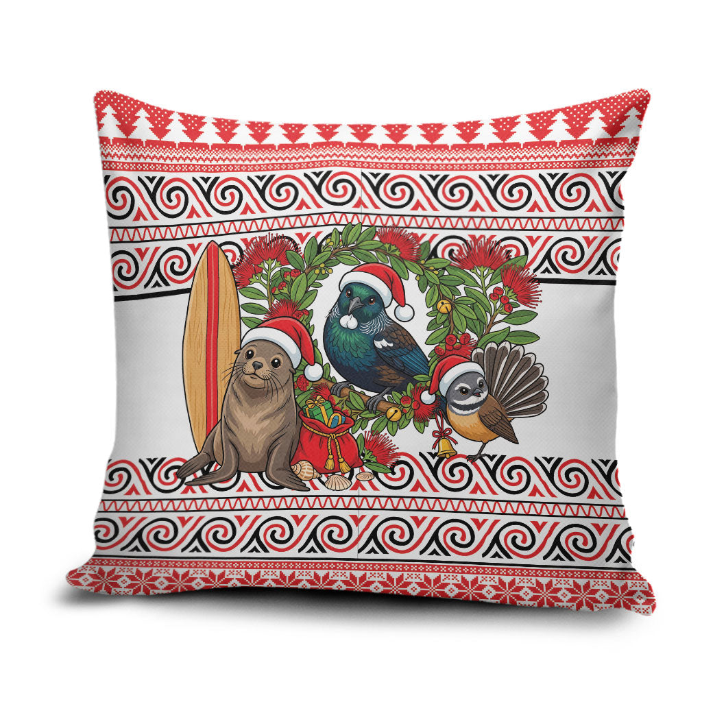 New Zealand Animal Christmas Pillow Cover Maori Inspired Kowhaiwhai Patterns