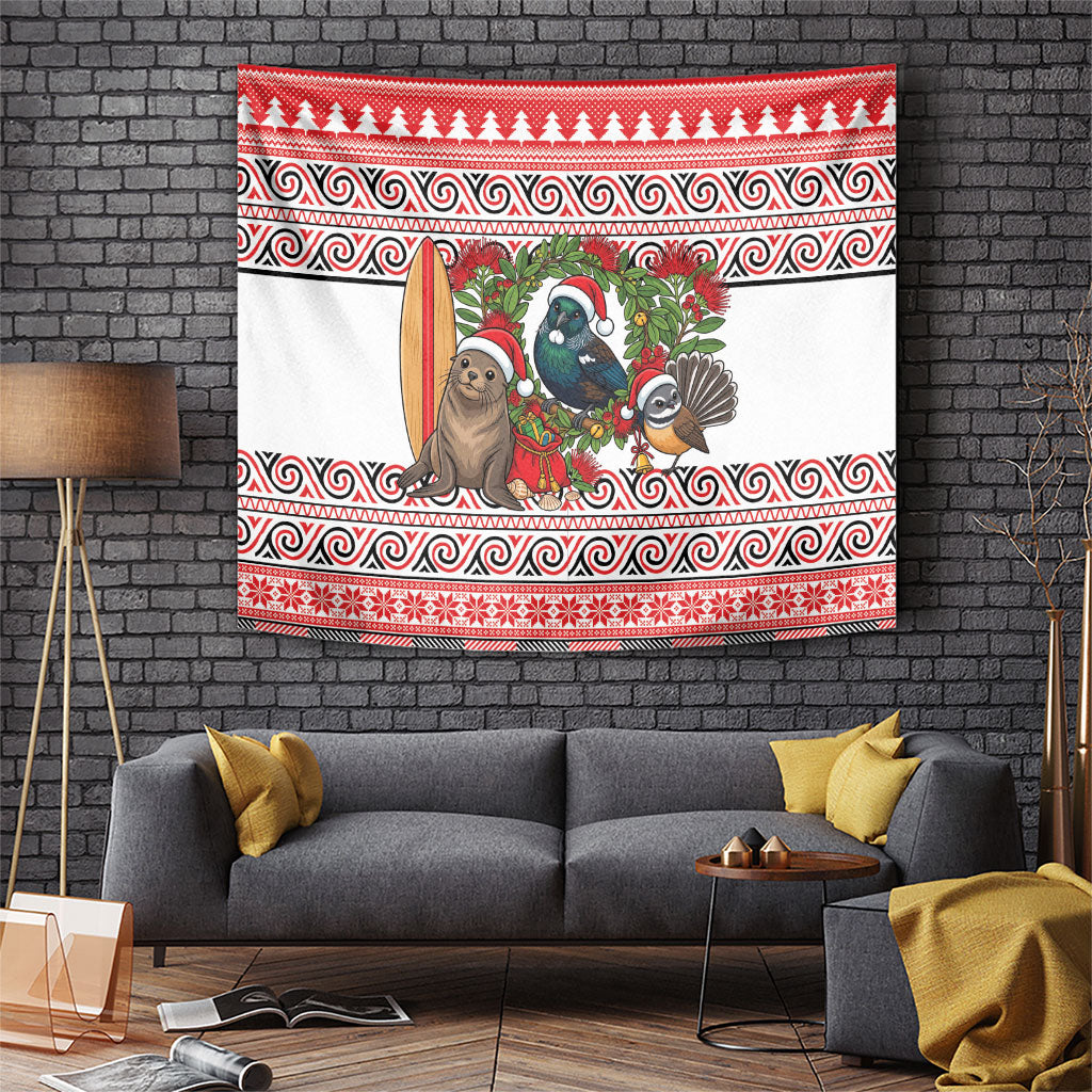 New Zealand Animal Christmas Tapestry Maori Inspired Kowhaiwhai Patterns