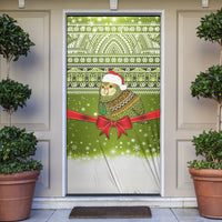 New Zealand Kakapo Christmas Door Cover Maori Inspired Knitted Patterns LT9 Green - Polynesian Pride
