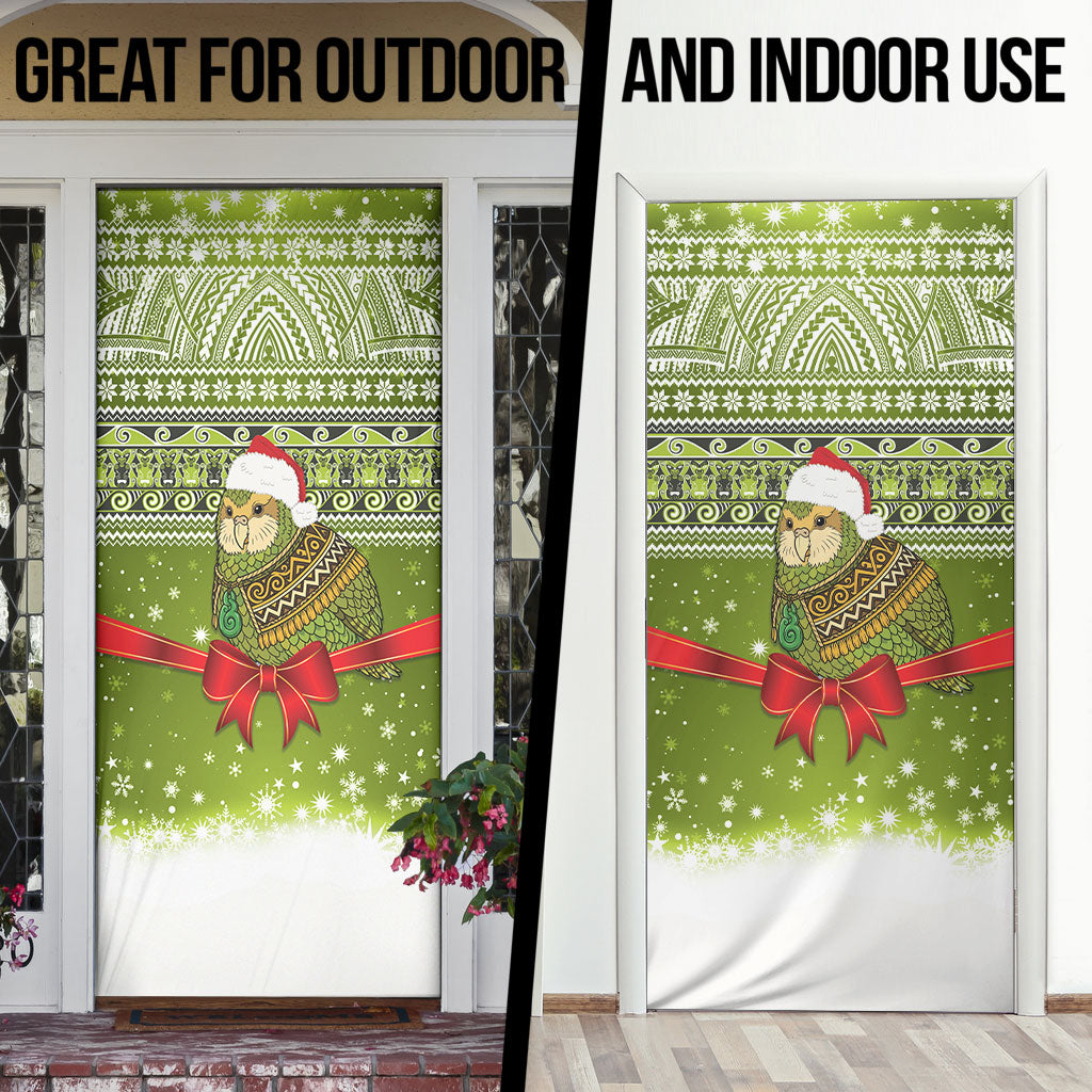New Zealand Kakapo Christmas Door Cover Maori Inspired Knitted Patterns LT9 - Polynesian Pride