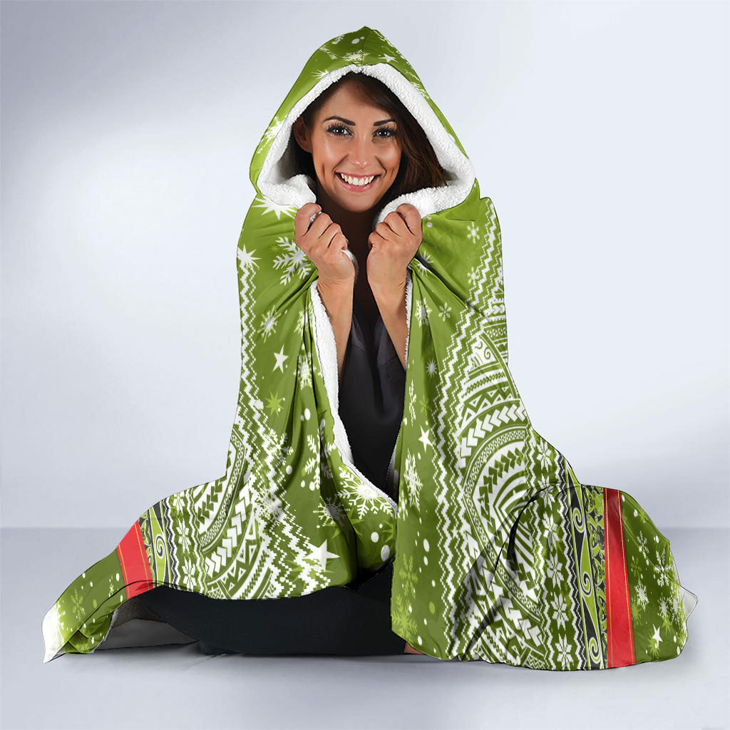 New Zealand Kakapo Christmas Hooded Blanket Maori Inspired Knitted Patterns LT9 - Polynesian Pride