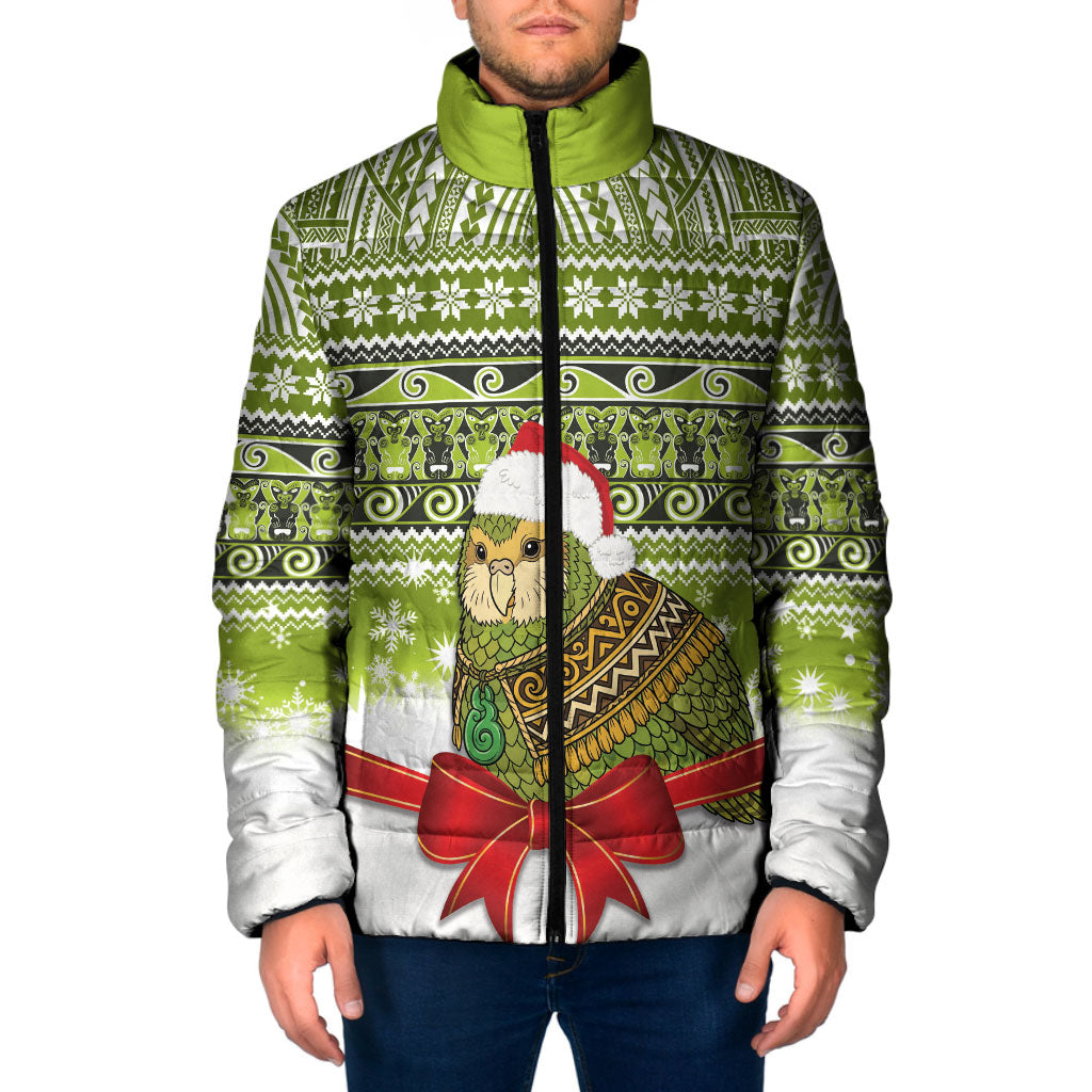 New Zealand Kakapo Christmas Padded Jacket Maori Inspired Knitted Patterns