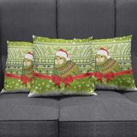 New Zealand Kakapo Christmas Pillow Cover Maori Inspired Knitted Patterns LT9 - Polynesian Pride