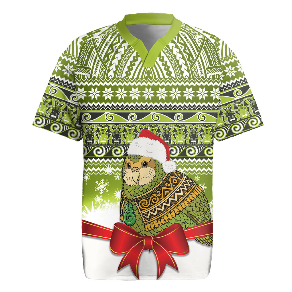 New Zealand Kakapo Christmas Rugby Jersey Maori Inspired Knitted Patterns
