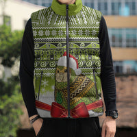New Zealand Kakapo Christmas Sleeveless Puffer Jacket Maori Inspired Knitted Patterns LT9 - Polynesian Pride