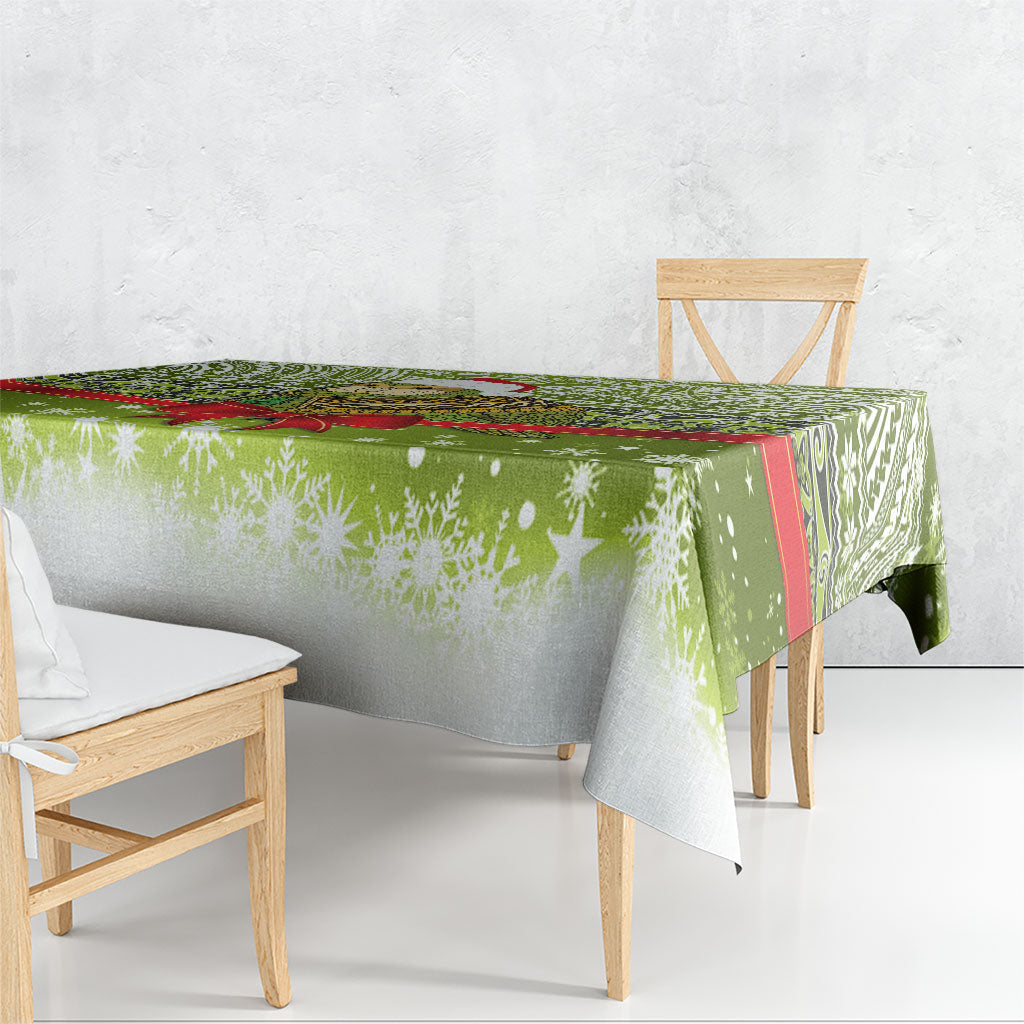 New Zealand Kakapo Christmas Tablecloth Maori Inspired Knitted Patterns LT9 - Polynesian Pride