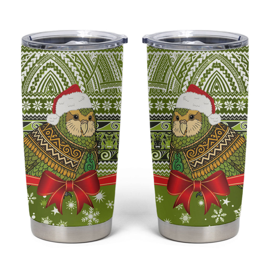 New Zealand Kakapo Christmas Tumbler Cup Maori Inspired Knitted Patterns