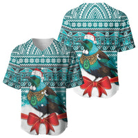 New Zealand Tui Bird Christmas Baseball Jersey Maori Inspired Knitted Patterns LT9 - Polynesian Pride