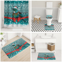 New Zealand Tui Bird Christmas Bathroom Set Maori Inspired Knitted Patterns LT9 - Polynesian Pride