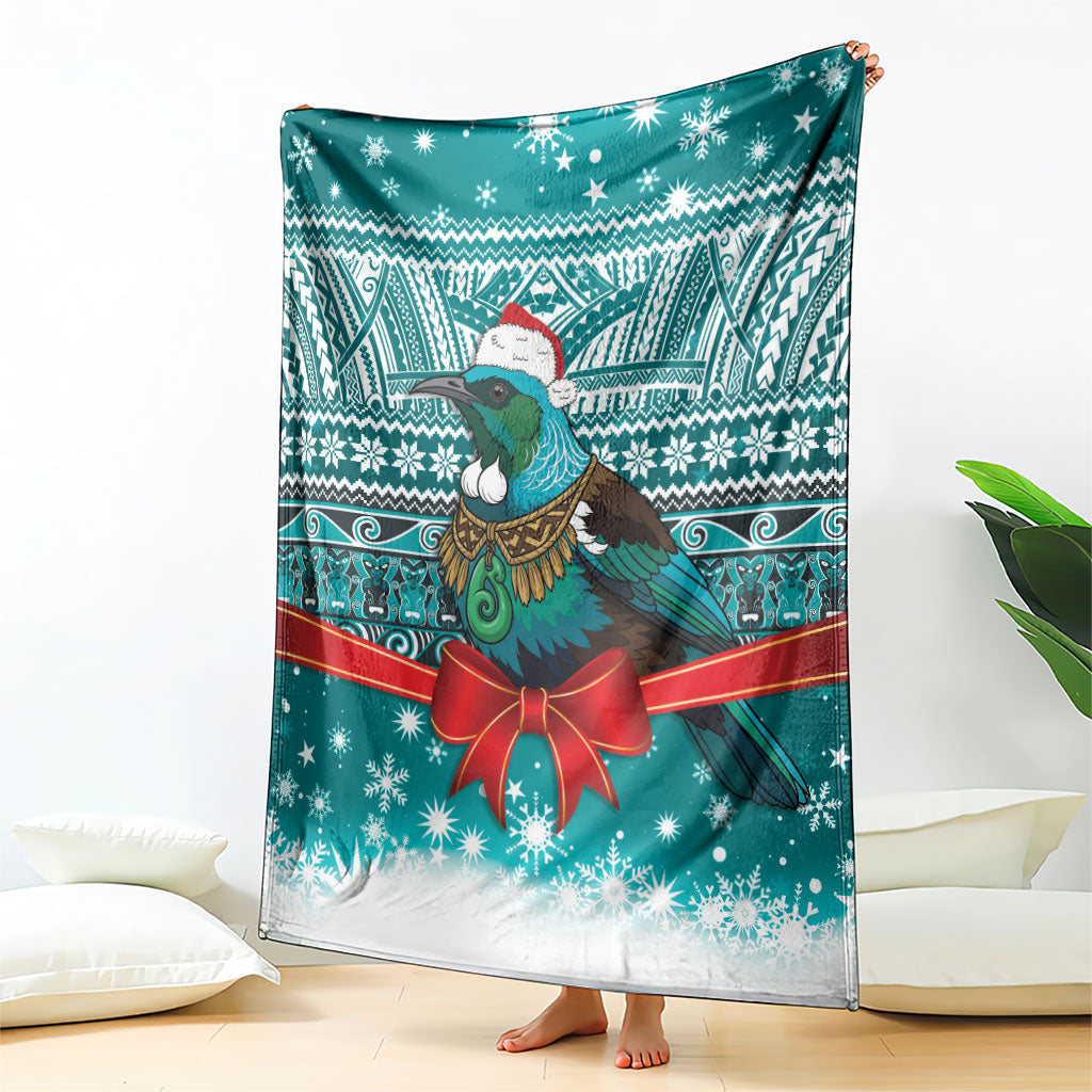 New Zealand Tui Bird Christmas Blanket Maori Inspired Knitted Patterns LT9 - Polynesian Pride