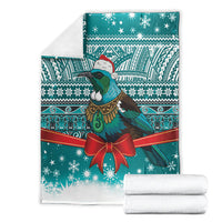 New Zealand Tui Bird Christmas Blanket Maori Inspired Knitted Patterns LT9 - Polynesian Pride