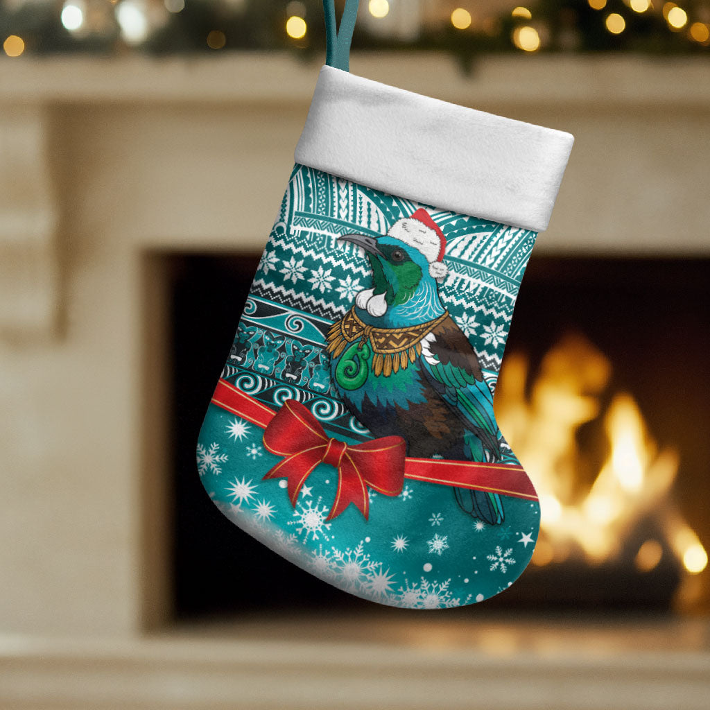 New Zealand Tui Bird Christmas Stocking Maori Inspired Knitted Patterns