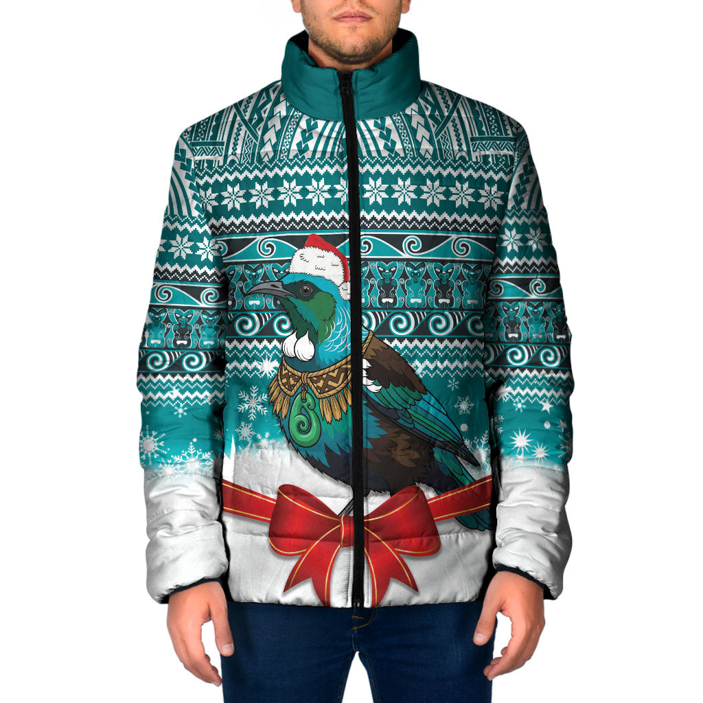 New Zealand Tui Bird Christmas Padded Jacket Maori Inspired Knitted Patterns