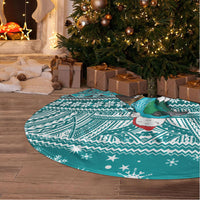 New Zealand Tui Bird Christmas Tree Skirt Maori Inspired Knitted Patterns LT9 - Polynesian Pride