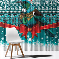 New Zealand Tui Bird Christmas Window Curtain Maori Inspired Knitted Patterns LT9 - Polynesian Pride