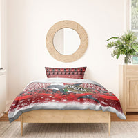 New Zealand Dolphin Terehu Christmas Bedding Set Maori Inspired Knitted Patterns LT9 - Polynesian Pride