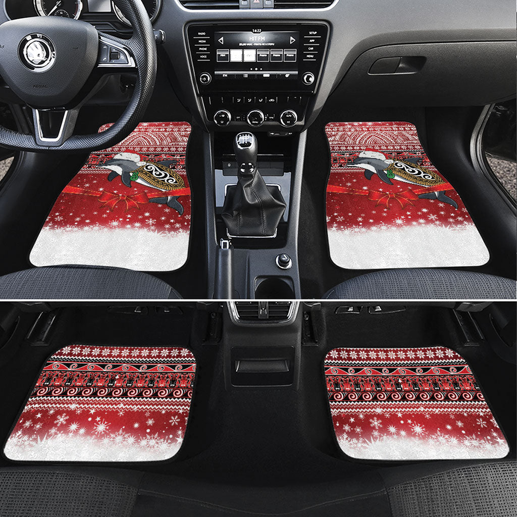 New Zealand Dolphin Terehu Christmas Car Mats Maori Inspired Knitted Patterns