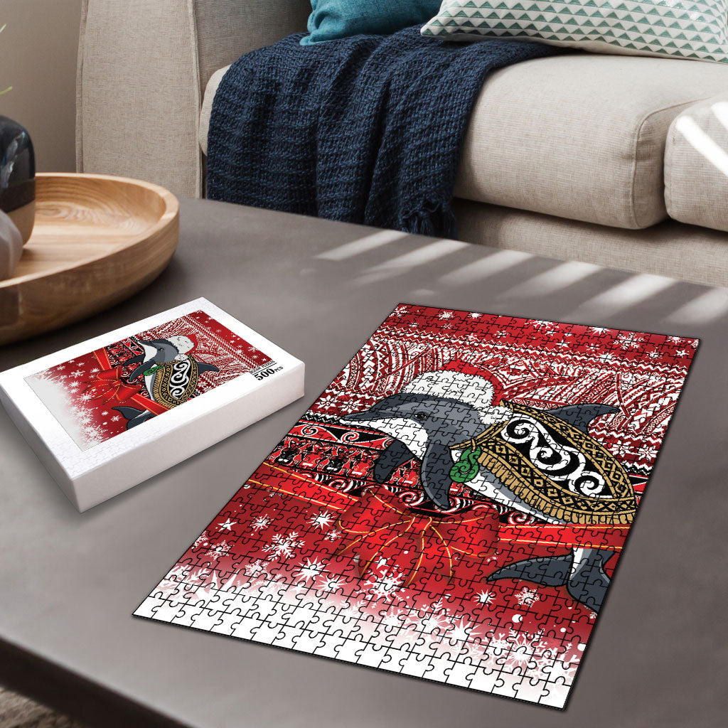 New Zealand Dolphin Terehu Christmas Puzzle Maori Inspired Knitted Patterns LT9 - Polynesian Pride