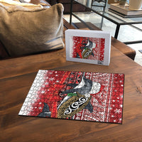 New Zealand Dolphin Terehu Christmas Puzzle Maori Inspired Knitted Patterns LT9 - Polynesian Pride