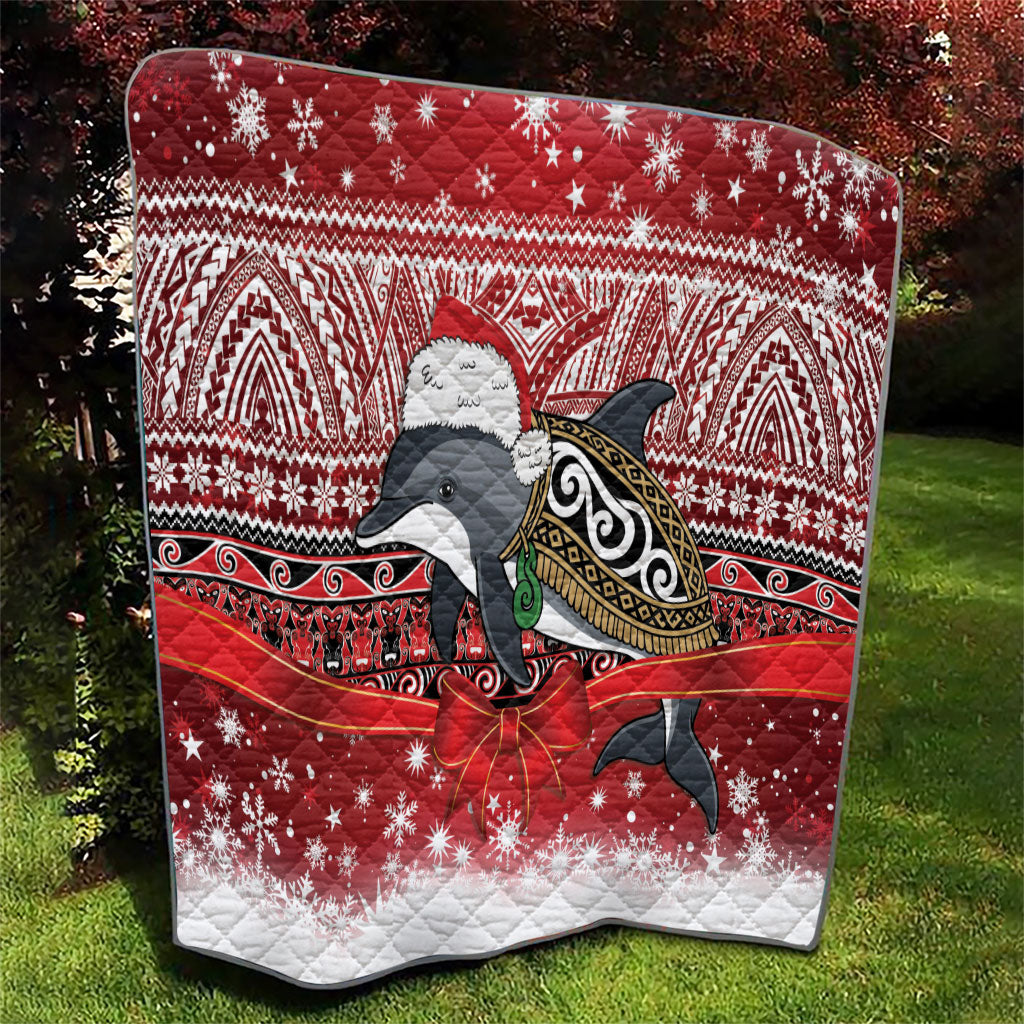 New Zealand Dolphin Terehu Christmas Quilt Maori Inspired Knitted Patterns LT9 - Polynesian Pride