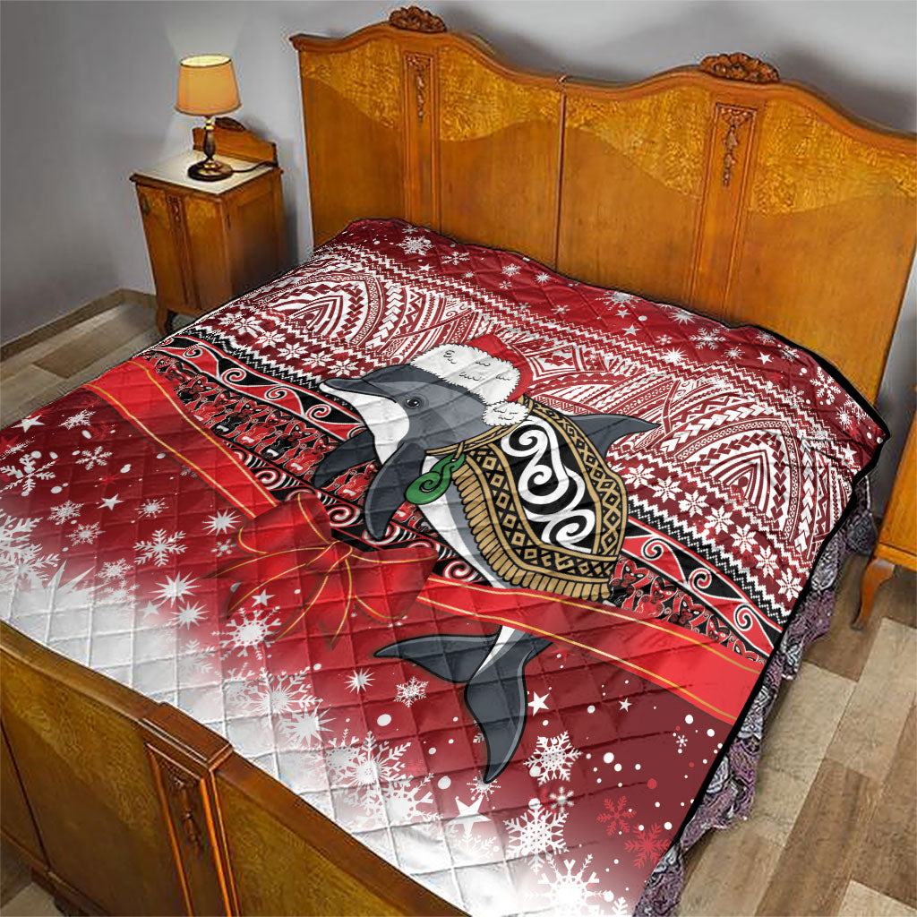 New Zealand Dolphin Terehu Christmas Quilt Maori Inspired Knitted Patterns LT9 - Polynesian Pride