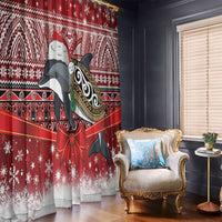 New Zealand Dolphin Terehu Christmas Window Curtain Maori Inspired Knitted Patterns LT9 - Polynesian Pride