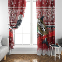 New Zealand Dolphin Terehu Christmas Window Curtain Maori Inspired Knitted Patterns LT9 - Polynesian Pride