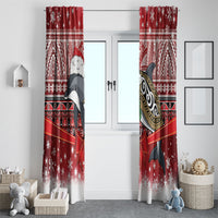 New Zealand Dolphin Terehu Christmas Window Curtain Maori Inspired Knitted Patterns LT9 - Polynesian Pride