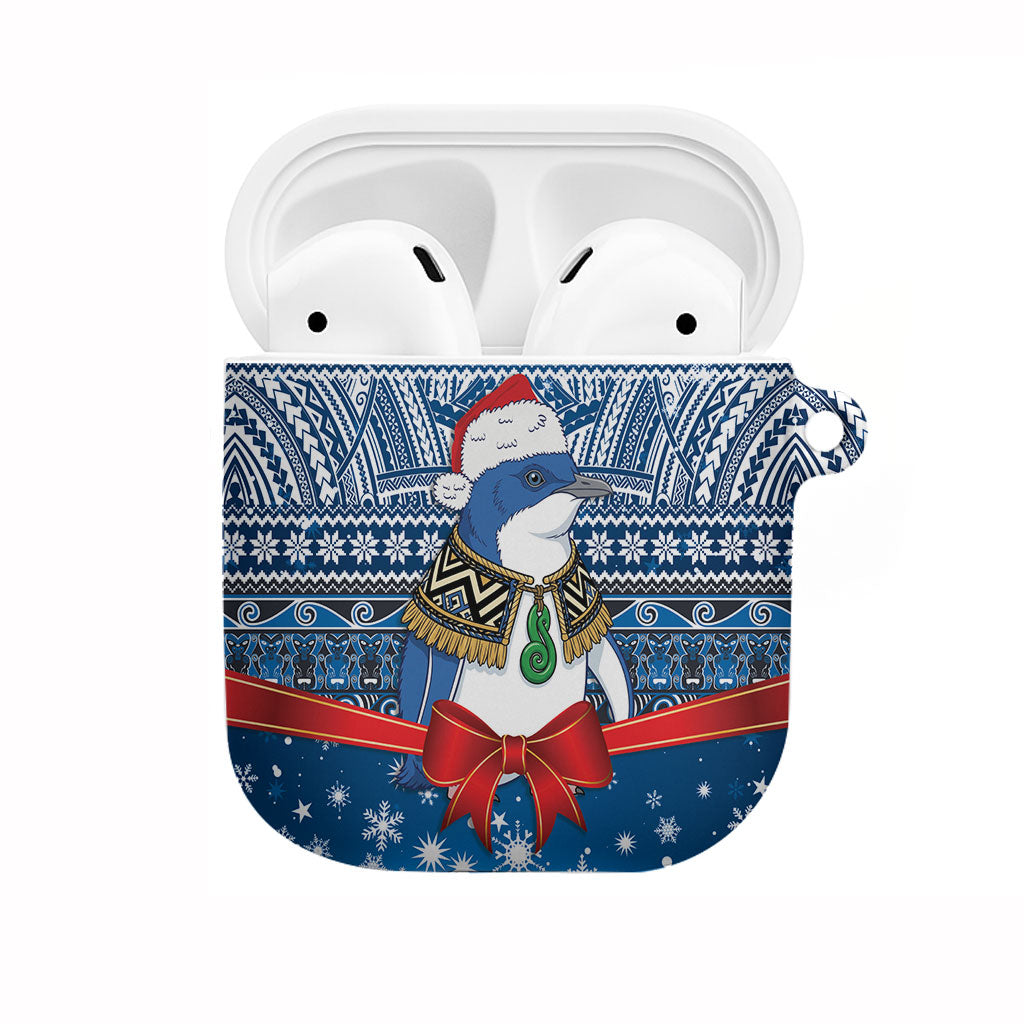 New Zealand Fairy Penguin Korora Christmas AirPods Case Maori Inspired Knitted Patterns
