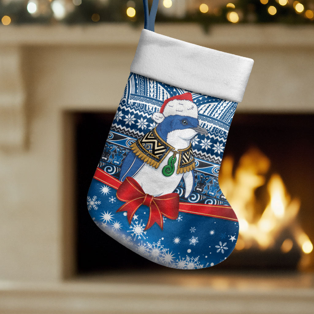 New Zealand Fairy Penguin Korora Christmas Stocking Maori Inspired Knitted Patterns