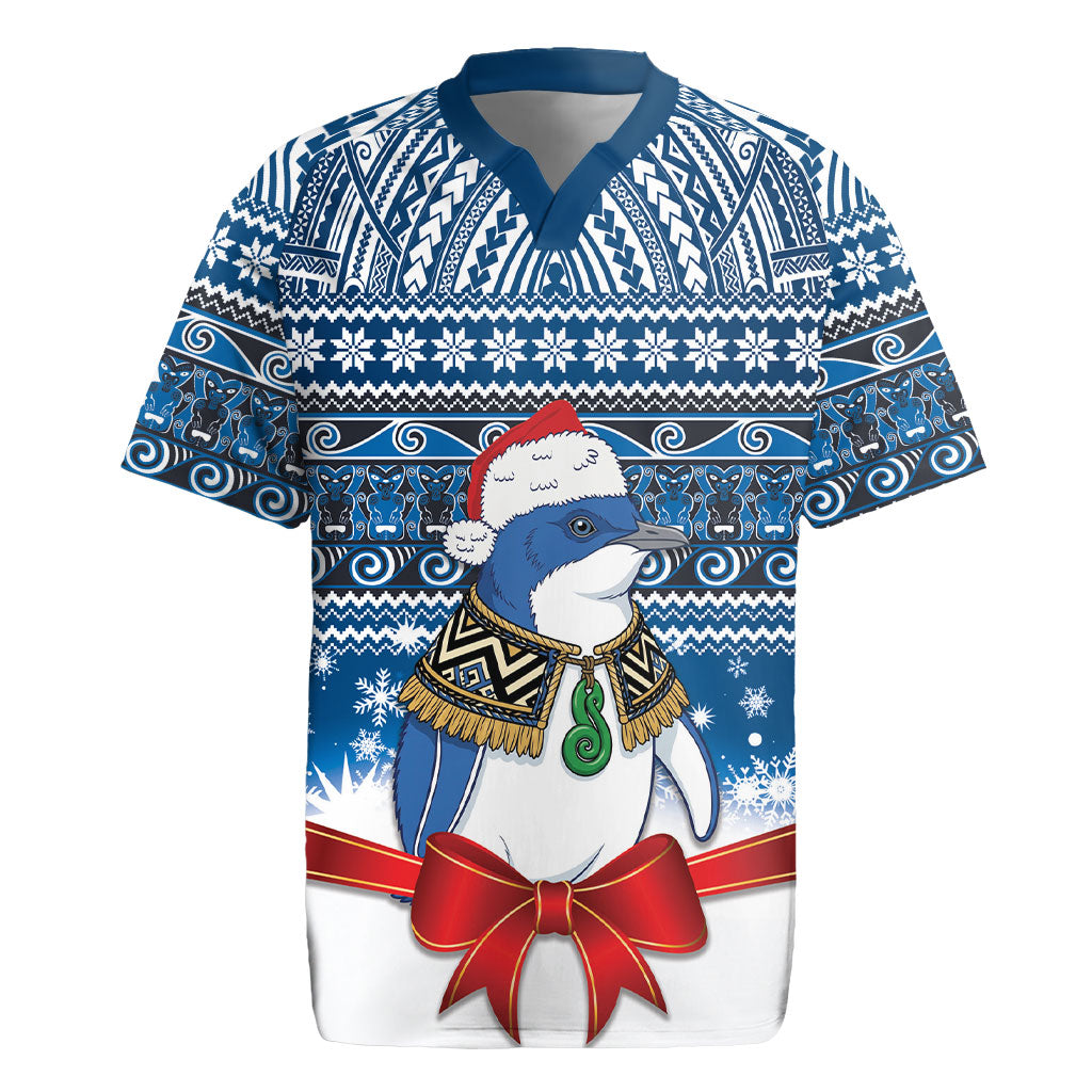 New Zealand Fairy Penguin Korora Christmas Rugby Jersey Maori Inspired Knitted Patterns
