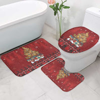 Funny Kiwi Bird Xmas Tree Bathroom Set New Zealand Tribal Christmas Spirit - Polynesian Pride