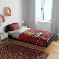 Funny Kiwi Bird Xmas Tree Bedding Set New Zealand Tribal Christmas Spirit - Polynesian Pride