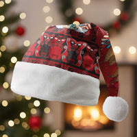 Funny Kiwi Bird Xmas Tree Christmas Santa Hat New Zealand Tribal Christmas Spirit LT9 Without Fur Red - Polynesian Pride