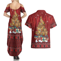 Funny Kiwi Bird Xmas Tree Couples Matching Summer Maxi Dress and Hawaiian Shirt New Zealand Tribal Christmas Spirit LT9 - Polynesian Pride